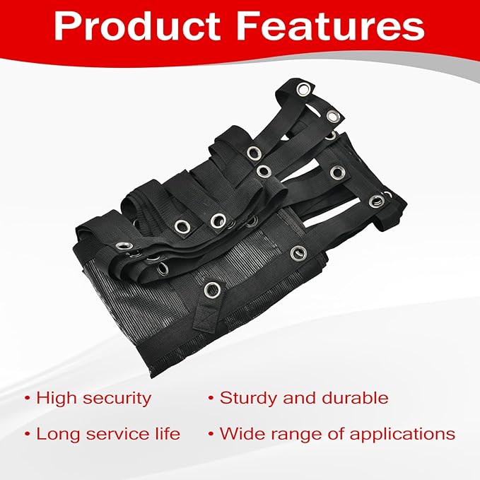 Heavy Duty 57" x 72" Truck Bed Cargo Net with Adjustable Cam Buckles & S-Hooks & Cross Strap,4.75' x 6' Cargo Net with 1500LBS Capacity for Pickup Truck Bed Trailer SUV Jeeps