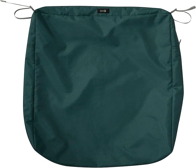 Classic Accessories Ravenna Water-Resistant 21 x 19 x 5 Inch Patio Seat Cushion, Mallard Green, Patio Loveseat Cushion
