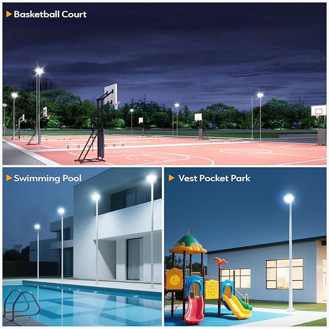 2 Pack LED Flood Lights Outdoor, 50W 5000LM Super Bright Floodlight Outside Work Light with 5.9FT Plug, IP65 Waterproof 6000K Outdoor LED Flood Light for Garage, Yard, Lawn, Garden