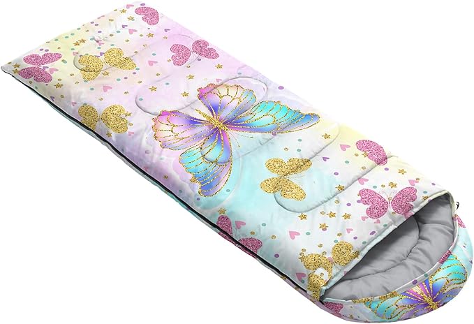 HOSIMA Dear Hunting Pattern Cold Weather Sleeping Bags for Adults,Black Light Weight Sleeping Bags for Kids Adults,WaterProof Sleeping Bags for Outdoors Hiking.