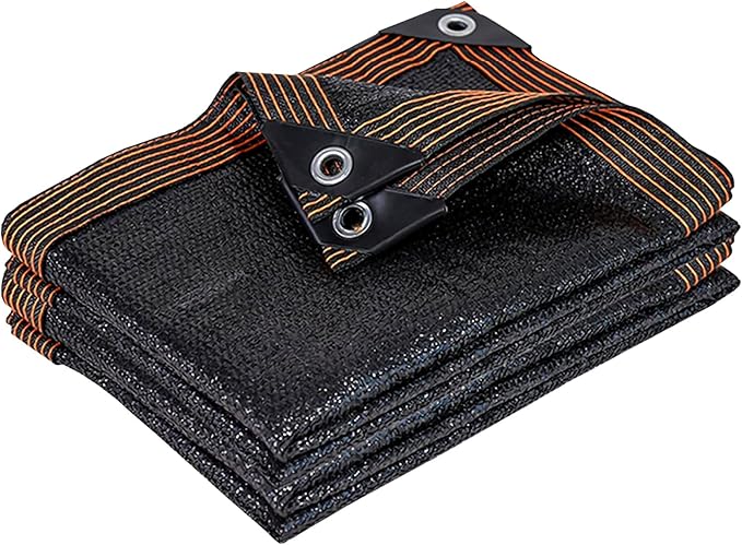Black Shade Cloth,90% Durable Mesh Tarp with Grommets, Resistant Garden Sun Shade Netting, Shading Antifreezing for Pergola Greenhouse Plants Growing Chicken Coop Shade Cover