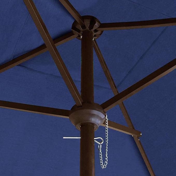 EliteShade USA 10-Year-Non-Fading 6x6Ft Square Market Umbrella Patio Outdoor Table Umbrella with Ventilation, Navy Blue