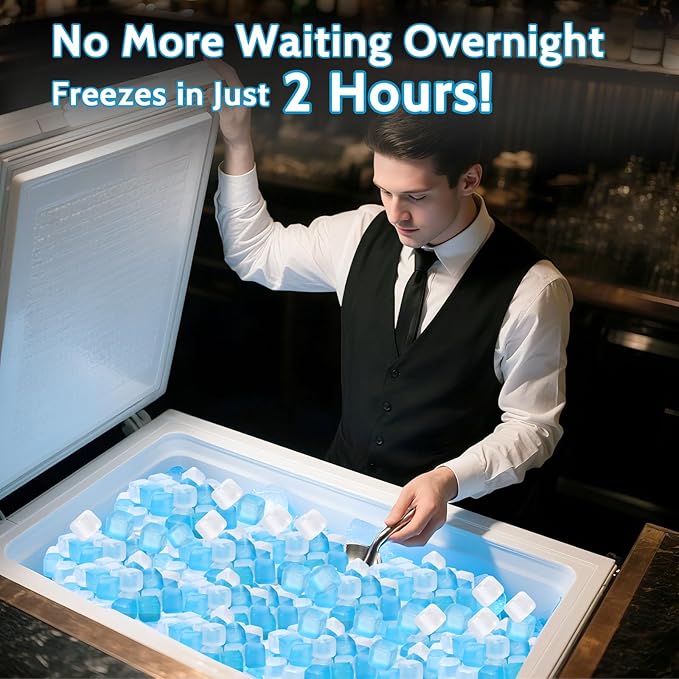 360 Pack Reusable Ice Cubes Refreezable Plastic Ice Cubes Without Diluting Permanent Ice Cube Frozen BPA Free for Bars Party Ice Bath Camping Fishing