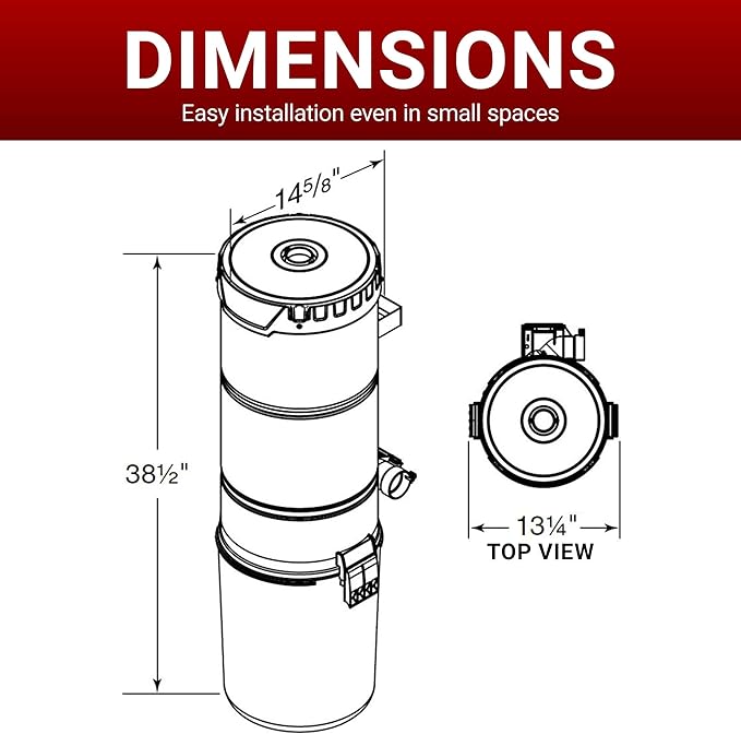 Broan-nutone 700 Air watts Residential Central Vacuum System Premium Electric Tool Set for Cleaning Floors - Anti-Vibration, Powerful Suction