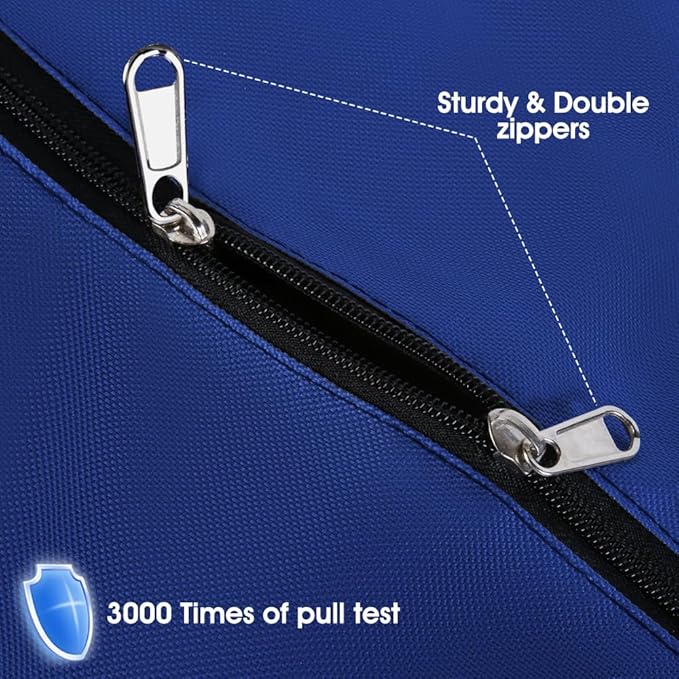 4 Pack Moving Bags Heavy Duty Extra Large 90L, College Packing Bags for Moving Clothes, Moving Supplies & Boxes with Zippers and Handles, Storage Bags Moving Totes Camping Essentials (Blue)