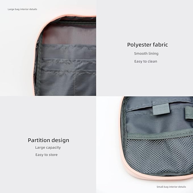 Cute Pink Empty First Aid Bags, Travel Medicine Bag for Women and Girls, Medical Supplies Organizer Bag, Portable Kit for Traveling, Car, Home, Camping, Office, Hiking, Outdoor