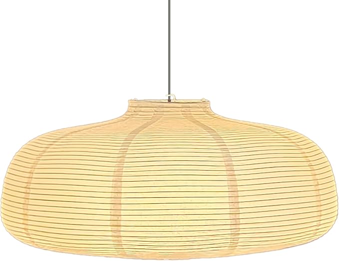 (22.05Inch) Large Paper Lantern, White Pumpkin Paper Lamp Shade, Handmade Folding Hanging Paper Lamp Shade, Suitable for Indoor Ceiling Light Decor (22.05)