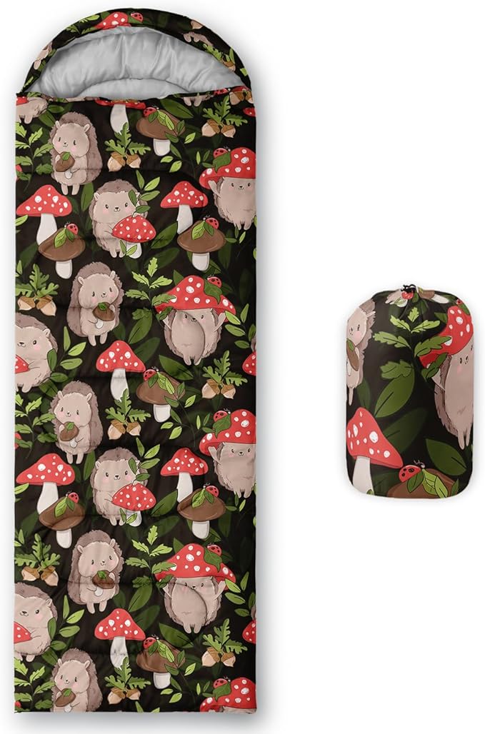 AILONEN Outer Space Astronaut Camping Sleeping Bags,Lightweight & Waterproof,3 Season Warm & Cool Weather,Cartoon Sleeping Bags for Kids,Boys Girls Travelling,Outdoors