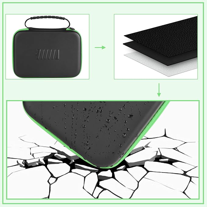 Battery Organizer Storage Case with Tester for AA AAA Button Battery Holder Carrying 3 Batteries Variety Pack 88 Batteries Zipper Mesh Bag (Batteries Not Included) (black-green)