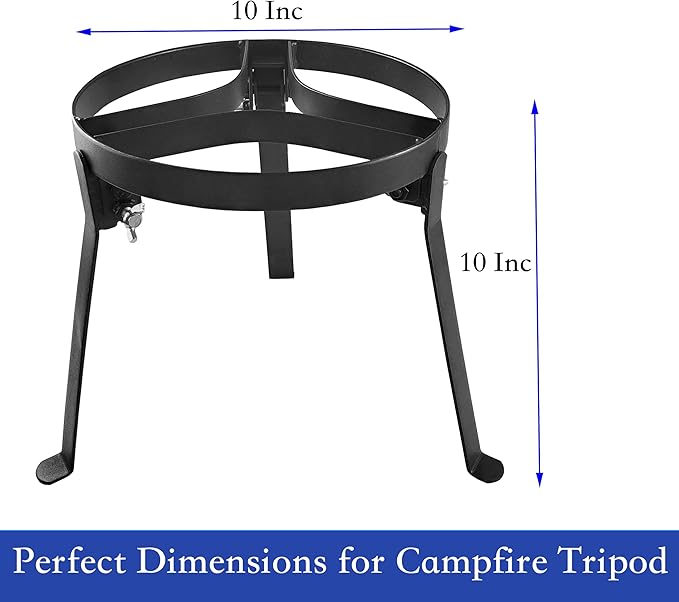 Campfire Tripod, Camping Tripod For Cooking. Upgraded Legs Lock Tripod Stand For Dutch Oven Tripod. Heavy Duty Campfire Cooking Equipment. Sturdy Tripod Grill For Campfire.
