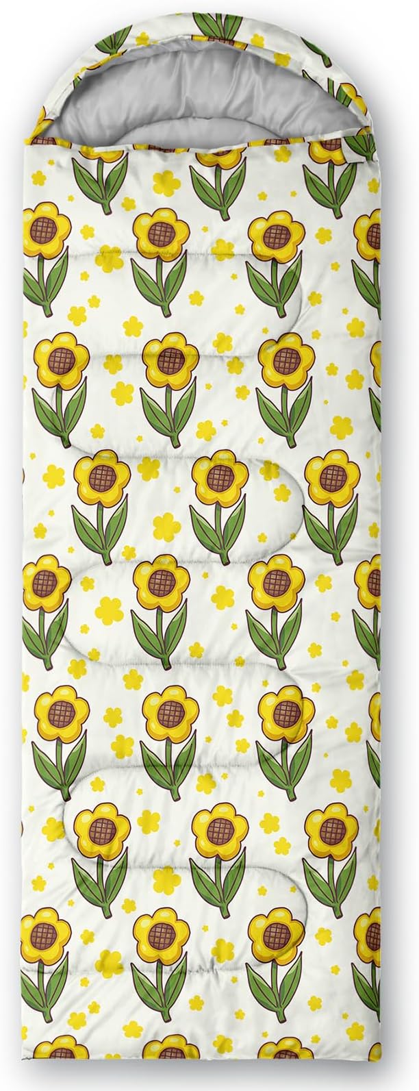 AILONEN Pink Lovely Rabbit Sleeping Bag for Girls Kids Adults,Warm and Cool Weather,Lightweight,Waterproof Backpacking,Cartoon Flowers Printed Bunny Sleeping Bag for Camping