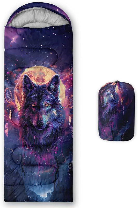 AILONEN Pink Lovely Rabbit Sleeping Bag for Girls Kids Adults,Warm and Cool Weather,Lightweight,Waterproof Backpacking,Cartoon Flowers Printed Bunny Sleeping Bag for Camping