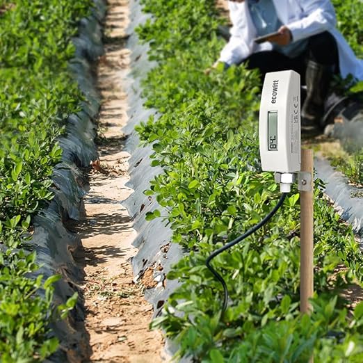 ECOWITT Soil Moisture Tester Kit, Includes GW1200 IoT Gateway and WH51L Soil Moisture Sensor with 1m/3.28ft Long Wire Sensor Probe, 915 MHz