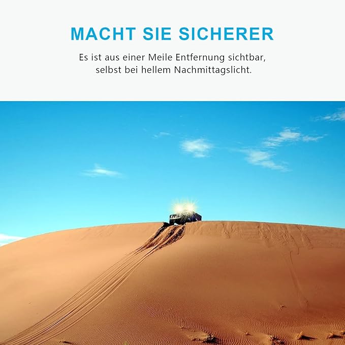 Agrieyes Class I Big LED Beacon Light 6.6", 80W Automatic Light-sensitive Warning Caution Lights,Rooftop Permanet Mount Flashing Strobe Lights for Construction Vehicles Trucks Car