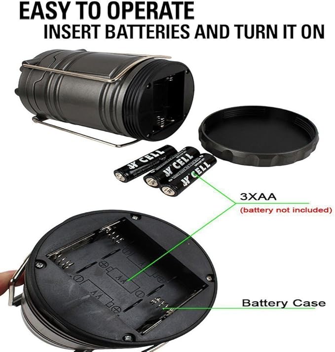 Elevon Ultra Bright LED Collapsible Water Resistant Camping Lantern Flashlights