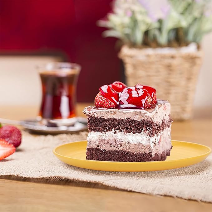 Homienly 5.7 Inch Small Plates-Wheat Straw Mini Plate, Unbreakable Plate Set Ideal for Dessert, Appetizers, Small Serving, Side Dish, Lightweight Dessert Dishes Plates, Set of 8, Colorful