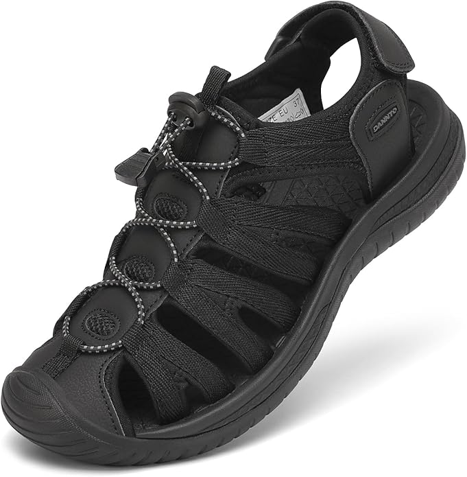 Dannto Women's Closed Toe Hiking Sandals Walking Water Sandal Comfort Athletic Sport Outdoor Sandals