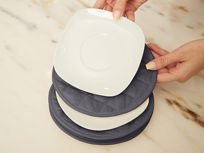 Covermates Keepsakes - Dish Storage - Padded Protection - ID Window - Stain Resistant - Machine Washable - China Storage, Slate