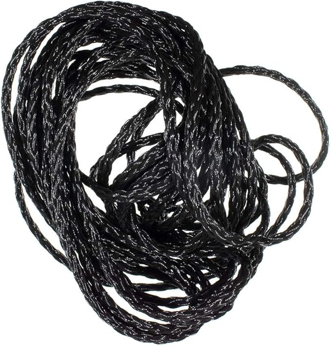 Hollow Braid Polypropylene Rope (3/16 Inch, 500 Feet, Black) - Barrier Rope - Trail Marking, Crowd Control, Golf Courses
