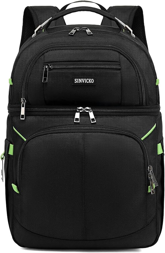 Insulated Cooler Backpack,Double Deck Leakproof Cooler Bag,Insulated Backpack Cooler Lunch Backpack for Men Women