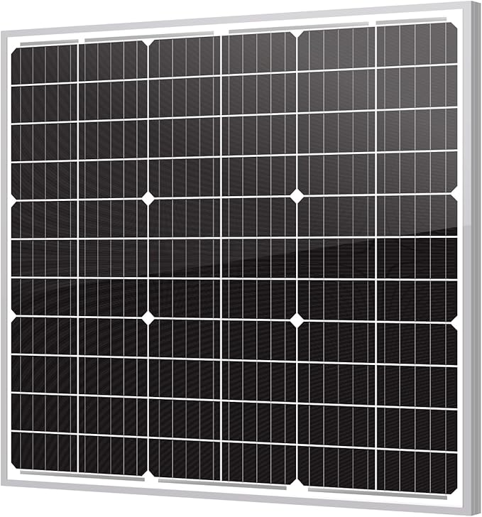 Newpowa 10BB 60 Watt 24 Volt Solar Panel High-Efficiency Monocrystalline PV Module Designed for 24V Off Grid System, Charge Your Battery of RV, Boat, Camper, Trailer, Gate Opener