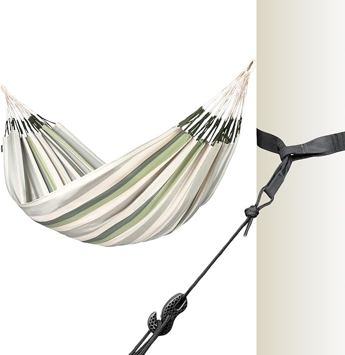 La Siesta® XL King Brisa Classic Hammock & TreeMount, Trees Beams Posts Suspension Kit - Indoor Outdoor Hammock Swing, Weather Tear Resistant, Cedar