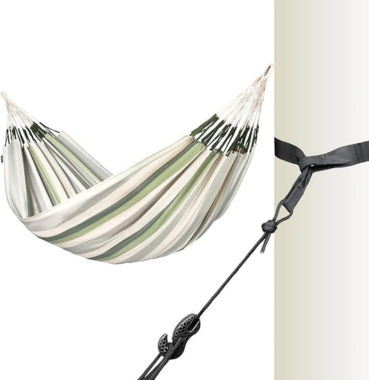 La Siesta® XL King Brisa Classic Hammock & TreeMount, Trees Beams Posts Suspension Kit - Indoor Outdoor Hammock Swing, Weather Tear Resistant, Cedar