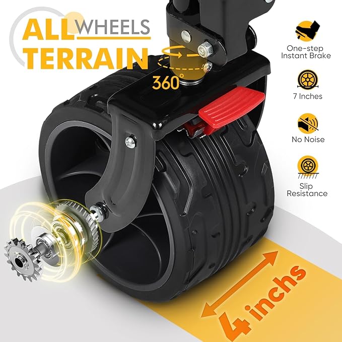 400L Large Capacity Folding Double Decker Wagon with Brakes, 50" Extra Long Extender Cart, 500lbs Heavy Duty Collapsible Wagons, All-Terrain Big Wheels for Camping, Sports, Shopping. Blue