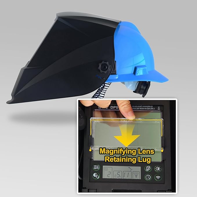 Antra Digital Auto Shade Darkening Welding Helmet DP8-1X - True Color TOP Optical Class 1/1/1/1, Wide Shade Range 4/5-14 w Shade Lock, Low TIG Rating 2A - Precision Protection for Welding Excellence