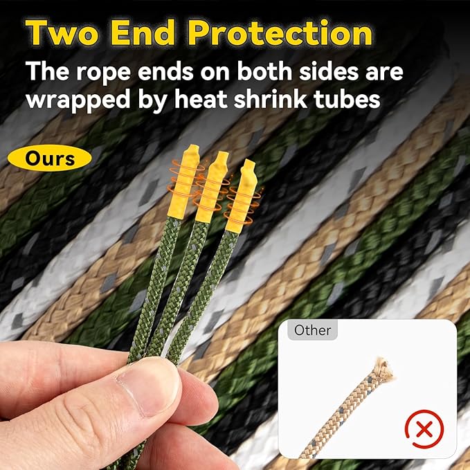 HIKEMAN Reflective Tent Rope Guyline - 4M Camping Guide Ropes,3mm Tent Guy Ropes Cord with Aluminum Tensioners Adjuster for Outdoor Camping Hiking Caravan Awning Tents (Coffee, 3mm)