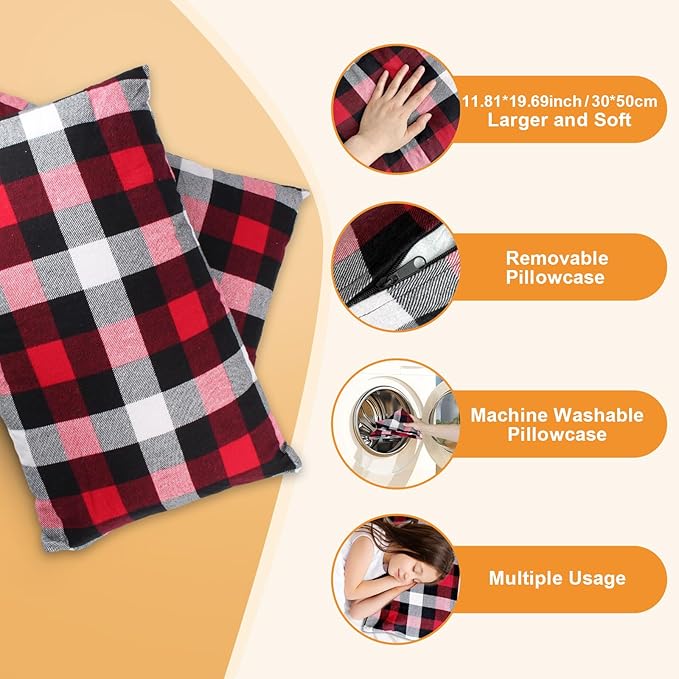 Double Sleeping Bag Flannel for Adults with 2 Pillows 2 Person Sleeping Bags Camping XXL Queen Size Two Person Sleeping Bag for Cold Weather
