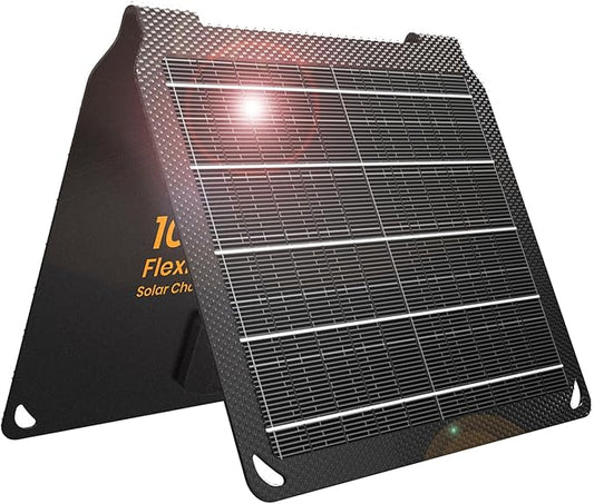 10W Solar Panels Portable (5V 2A Max),Foldable Solar Charger with USB-A Port for Cell Phone,Ipad,Power Bank, Ip67 Waterproof Monocrystalline Silicon Solar Panels for Camping Outdoor Backpacking