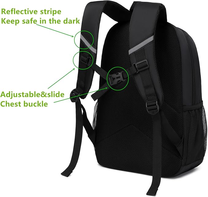 Kids Backpack Kindergarten Toddler School Backpacks 3-6 Years for Boys and Girls with Chest Buckle (Navy Red, Medium-15 H)