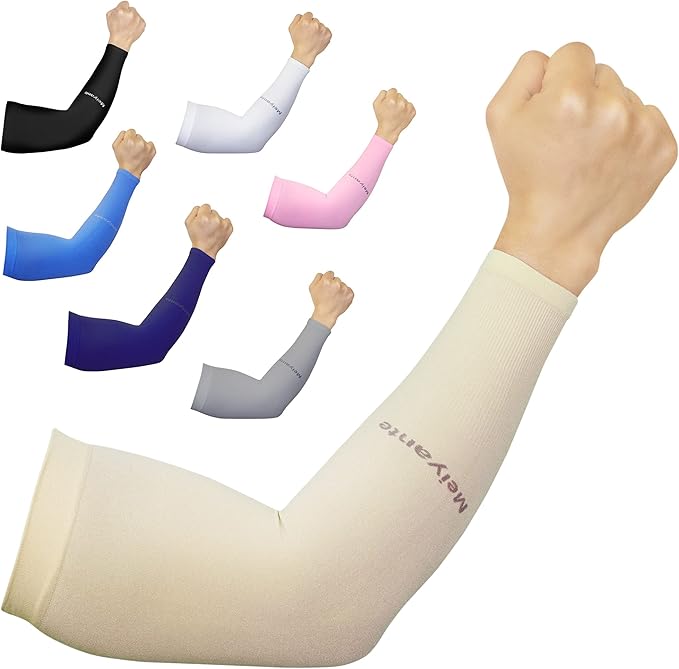 Arm Sleeves for Men Women Work 1 Pair UV Sun Protection UPF Long Sleeves Tattoo Cover Up Sleeves to Cover Arm Sleeves Cooling