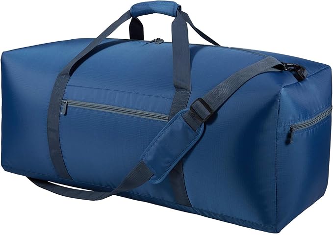 Foldable Duffle Bag 30 inch 75L Large Lightweight Luggage Bag for Travel Camping Storage-Blue