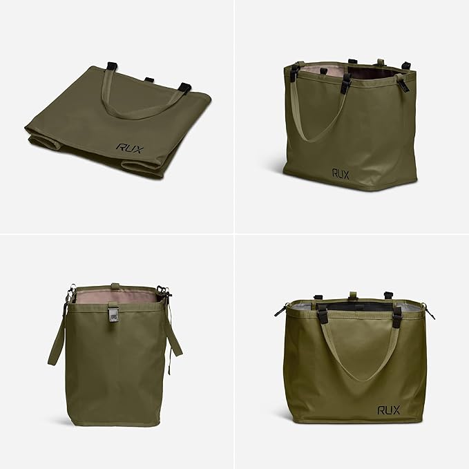25L Modular Utility Tote (Green) - Lightweight, Flexible Tote Made For Modular Organization - Use It Inside The RUX 70L Or Solo For Everyday Carry And Camp Essentials