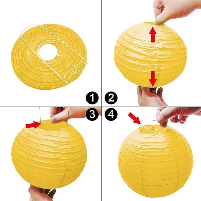 12 Pcs Fall Paper Lanterns Thanksgiving Decorations Yellow Orange and Brown Paper Lanterns Autumn Decorative Round Hanging Party Decorations Harvest Theme Party Supplies