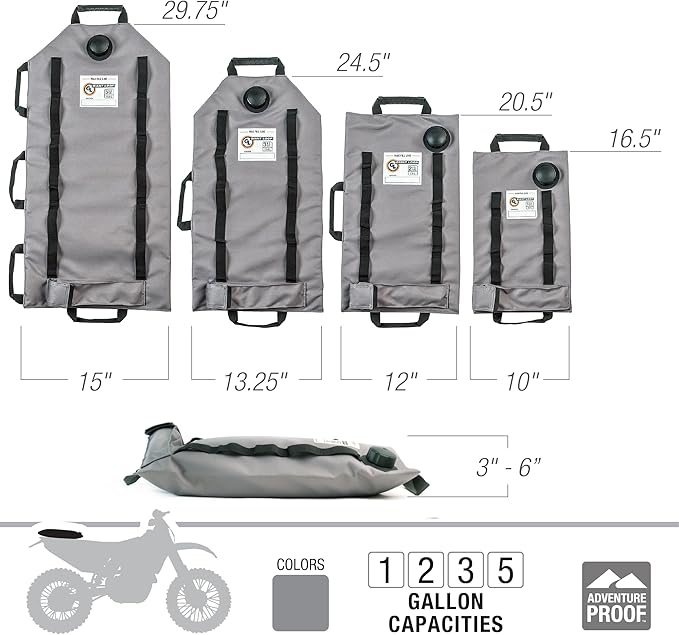 Giant Loop Armadillo Bag, Utility Bladder for Safe Transport and Storage of Powersports and Automotive Fluids, for Motorcycles, UTVs, ATVs, 5-Gallon