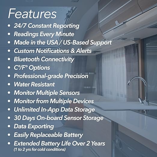 HTP.xw Smart Temperature Sensor & Humidity Sensor - Bluetooth Thermometer, Barometer, & Hygrometer with App Monitoring - Premium Barometric Pressure Gauge, Temperature and Humidity Monitor