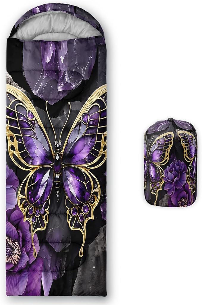 AILONEN Pink Lovely Rabbit Sleeping Bag for Girls Kids Adults,Warm and Cool Weather,Lightweight,Waterproof Backpacking,Cartoon Flowers Printed Bunny Sleeping Bag for Camping