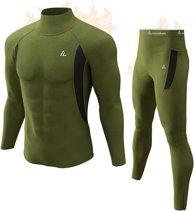 CL convallaria Thermal Underwear Long Johns Set Mens Winter Gift Hunting Gear Sport Base Layer Bottom Top