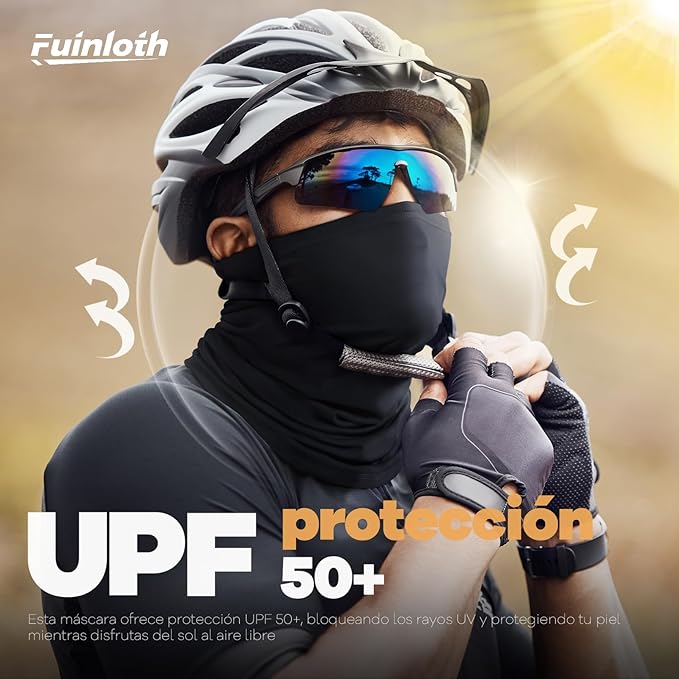 Fuinloth Neck Gaiter, 6 Pack Cooling UV Protection Bandana Buff Face Mask Gator Scarf for Men Women