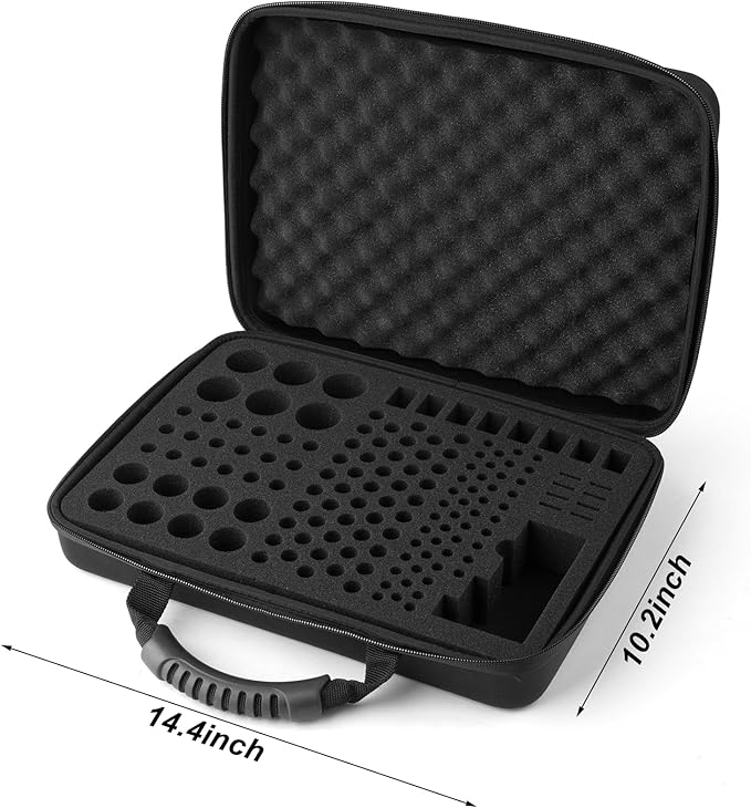 Hard Battery Organizer Storage Box, Battery Organizer Carrying Case Bag Holder Holds 148 Batteries AA AAA C D 9V - with Battery Tester BT-168 (Batteries are Not Included)