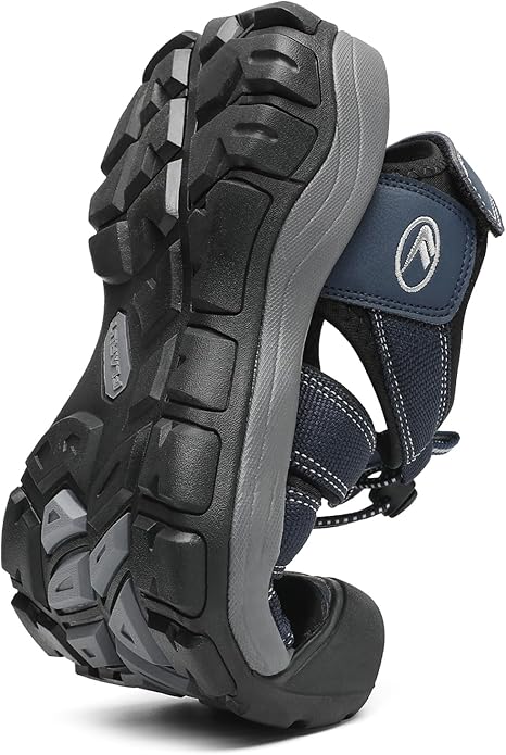 FLARUT Men's Athletic Sandals - Closed Toe Sport Hiking & Outdoor Walking Water Sandals with Anti-Slip Cushioning and Breathable Mesh