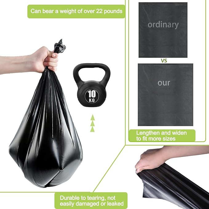 60 portable toilet bags，8 Gallon camping toilet waste bags for 5 gallon bucket,1mil bildegradable porta potty luggable loo bags for adults travel heavy-duty