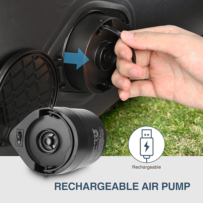 Bestrip Auto Inflatable Couch Lounger, Air Mattress Sofa Bed with Rechargeable Air Pump