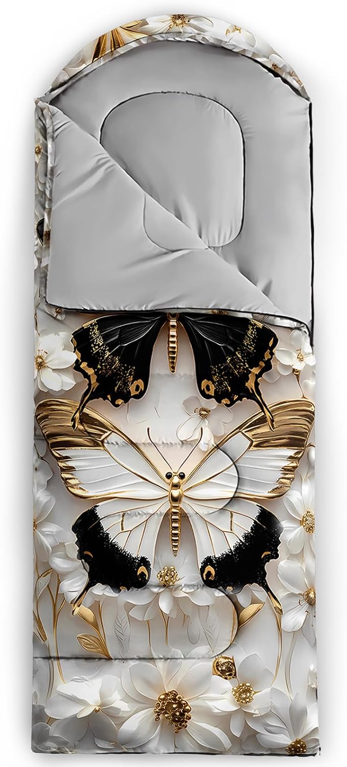 AILONEN Outer Space Astronaut Camping Sleeping Bags,Lightweight & Waterproof,3 Season Warm & Cool Weather,Cartoon Sleeping Bags for Kids,Boys Girls Travelling,Outdoors