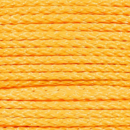 Hollow Braid Polypropylene Rope (1/2 Inch, 50 Feet, Yellow) - Barrier Rope - Trail Marking, Crowd Control, Golf Courses