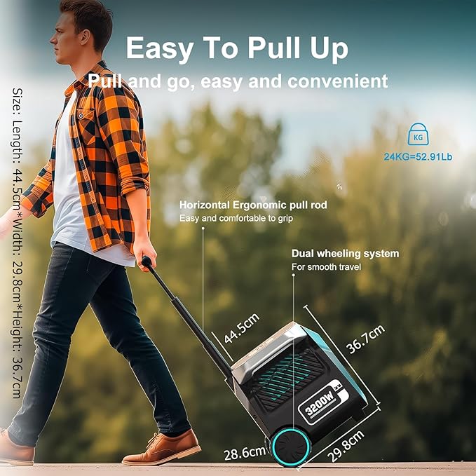 IEE 3200W Portable Power Station P3200, 2048Wh Solar Generator, 1800W AC Charging & 1000W Solar Charging, LiFePO4 Battery Power Station for Home Backup, Power Outage, Camping, RV, Emergencies