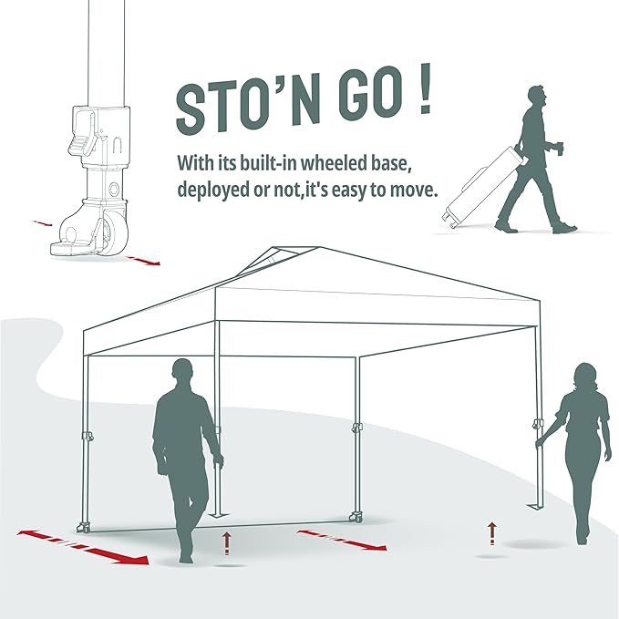 CROWN SHADES 12x12 Pop Up Canopy Tent Instant Commercial with 150D Silver Coated Fabric Including 1 Removable Sidewall, 4 Ropes, 8 Stakes, Weight Bags, STO 'N Go Bag, White